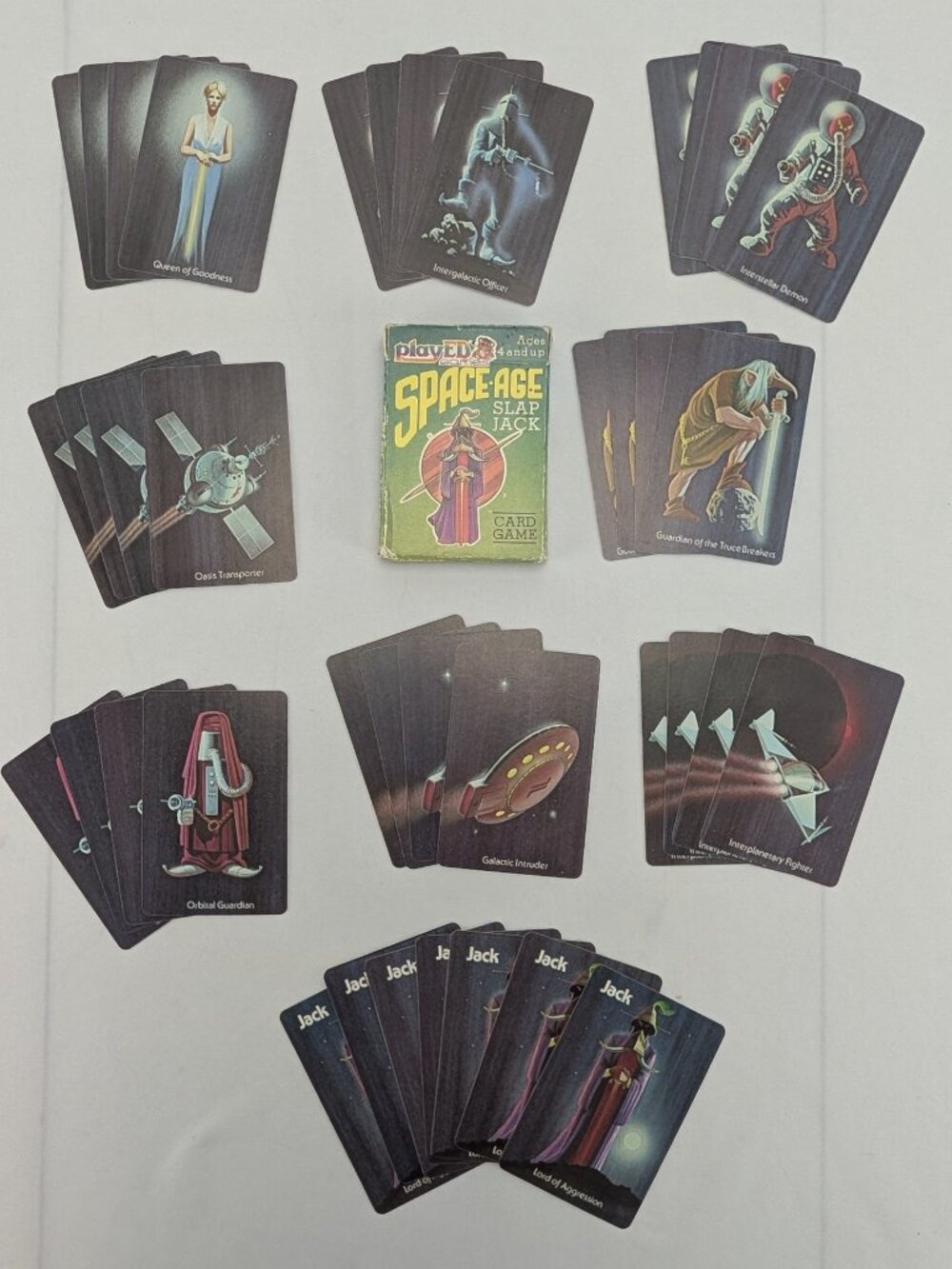 Vintage Space Age Slap Jack Card Game Complete 1984 Russell Play Ed Games Sci-Fi